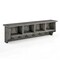 Alaterre Furniture Pomona 48" Metal and Wood Entryway Coat Hook with Storage Cubbies, Slate Gray AMBA24SG - alternate 1